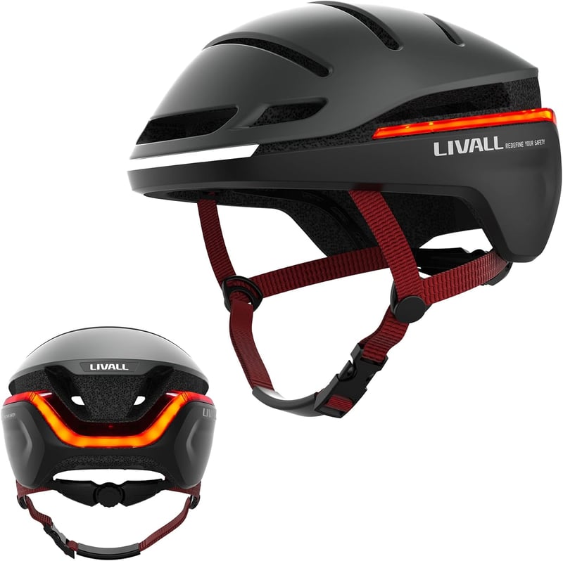 LIVALL EVO21 Okos Kerékpár Sisak LED Világítással, Irányjelző, Fékjelző, Esésészlelő, Bluetooth, Városi Biciklis Sisak