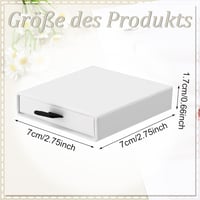 Livdouyu 4 darabos ékszertartó szett fehér, 7x7x1,7 cm karkötő nyaklánc tárolóbox 2