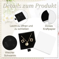 Livdouyu 4 darabos ékszertartó szett fehér, 7x7x1,7 cm karkötő nyaklánc tárolóbox 3