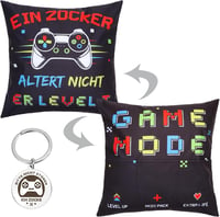 Livdouyu 45x45 cm Gamer Dekorációs Párna 3 Zsebbel és Kulcstartóval 1