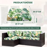 LiveGo rastezljiva navlaka za jastuk za sofu za vrtni namještaj, zamjenska zaštita za jastuk sjedala, zeleni listovi, 8 komada, mekana i fleksibilna 2
