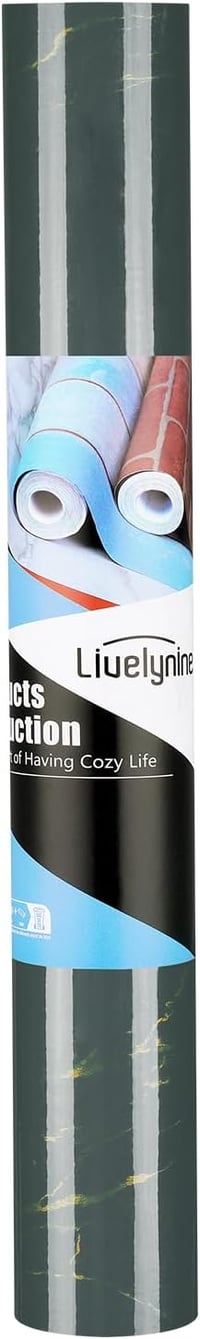 Livelynine Márvány Mintás Öntapadós Fólia Konyha Fürdőszoba Kék Arany 7