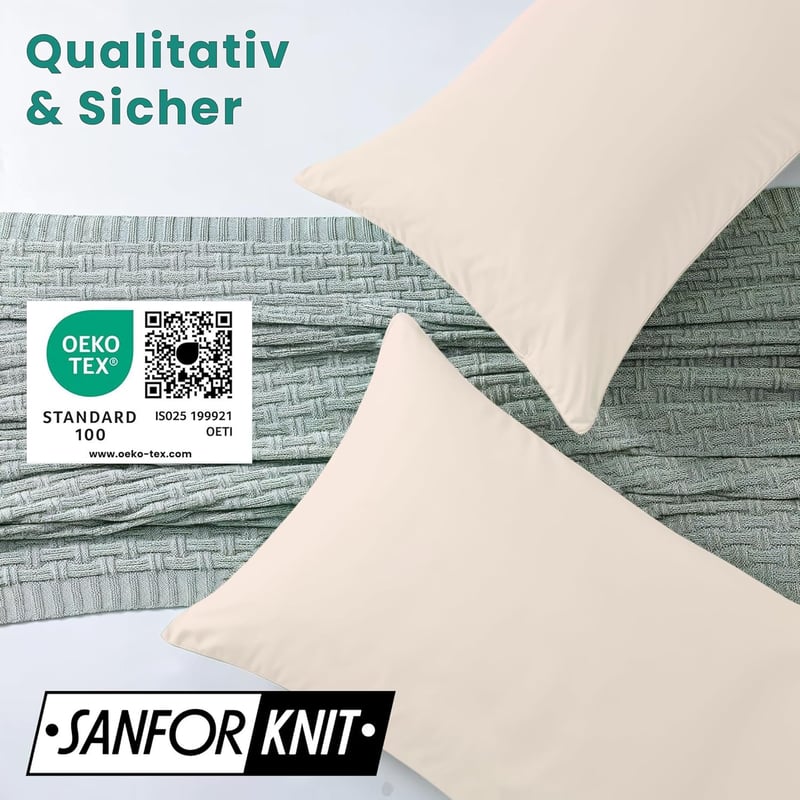 livessa 2 db párnahuzat 40x80 cm, rejtett cipzárral, 100% pamut jersey, puha és légáteresztő