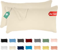 livessa 2 db párnahuzat 40x80 cm, rejtett cipzárral, 100% pamut jersey, puha és légáteresztő 1