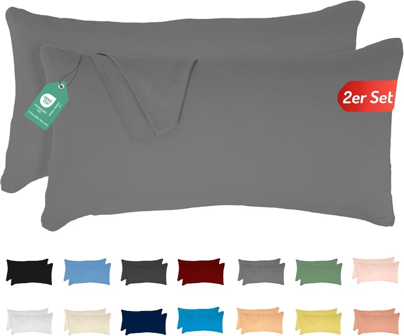Livessa Párnahuzat 40x60 cm Rejtett Zippes 100% Pamut Jersey 2 db