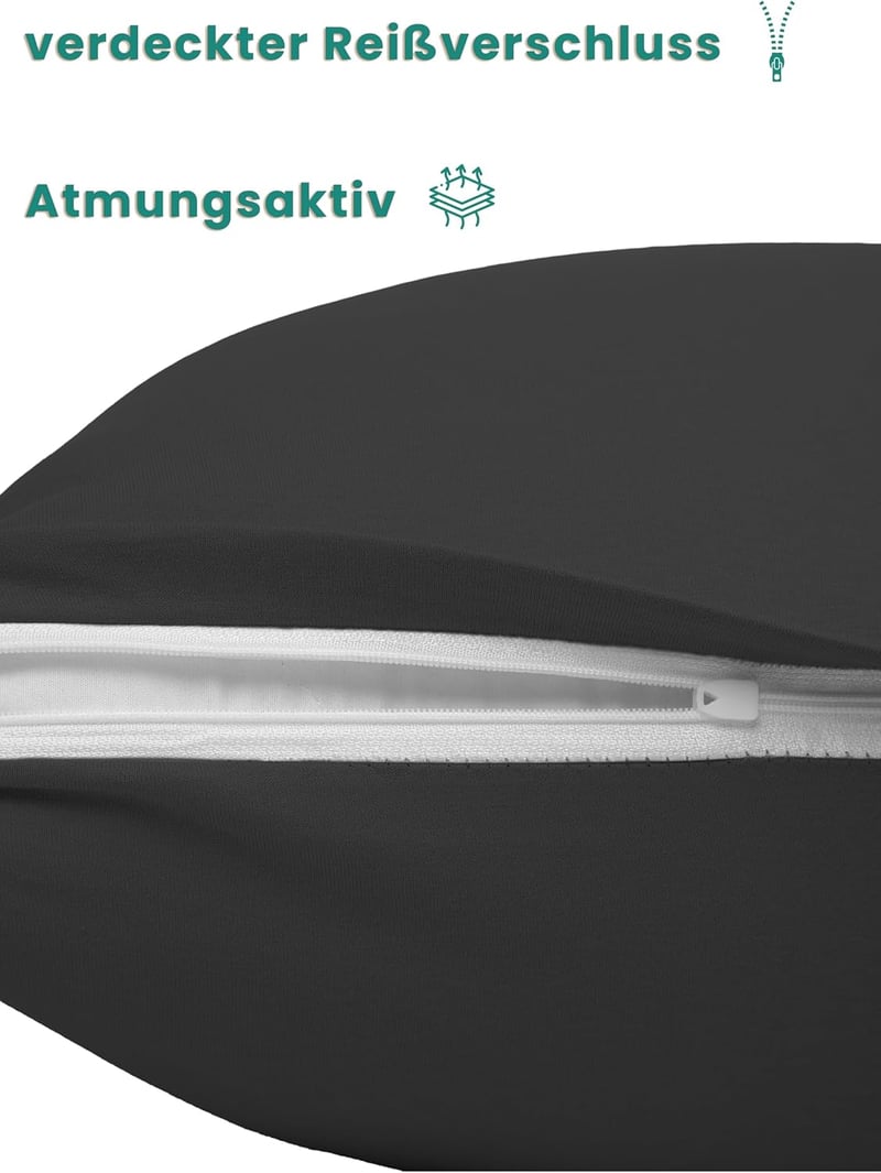 Livessa Párnahuzat 65x65 cm 2 db Jersey Pamut Puha Lélegző Oeko-Tex
