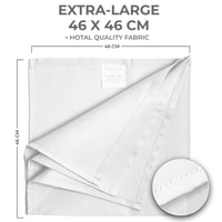 LivinEase Bavlnené látkové obrúsky, 12 ks, biele – 100% bavlna, opakovane použiteľné stolové obrúsky 46x46 cm na vianočný stôl 2