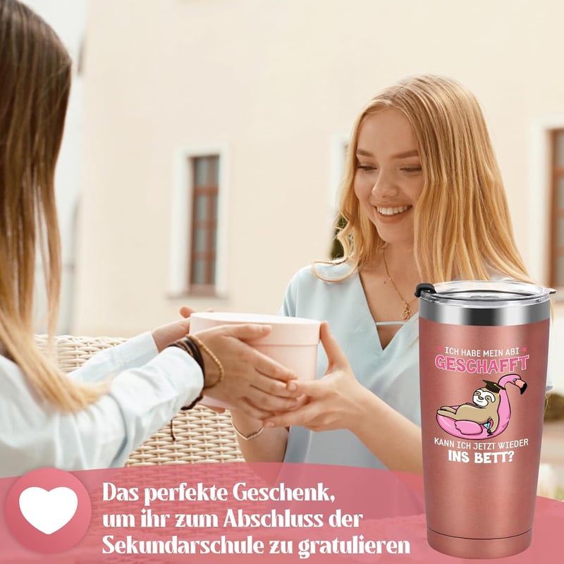 Livole Érettségi Ajándék 2025 Lányoknak - 600ml Termosz Pohár Szívószállal