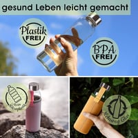 LIVONDO Üveg Kulacs 0,5 Literes Rozsdamentes Acél Csavaros Kupakkal és Neoprén Tokkal, Mosogatógépben Mosható, Sárga 2