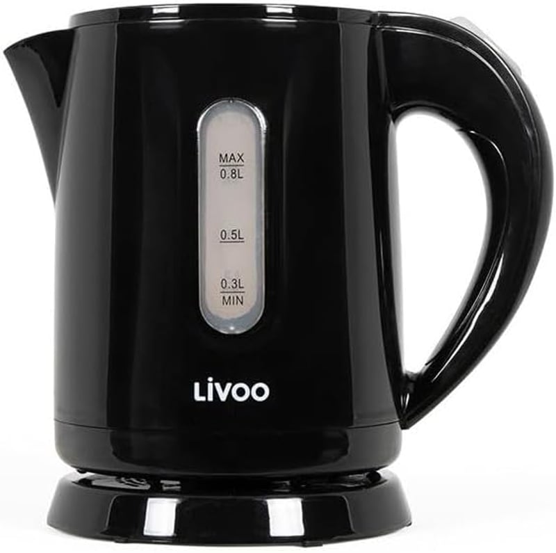Livoo Mini Vízforraló 0,8L 900W Forgatható Talp Fekete DOD114N