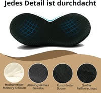 Livtribe Memóriahabos autóülés párna ergonomikus ék alakú kocsiülés üléskímélő vezetőknek hosszú útra 6
