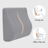 Livtribe Memóriahabos Deréktámasz Párna - Ergonomikus Háttámasz Autóüléshez, Irodai Székhez, Kerekesszékhez, Légáteresztő Huzattal, Szürke 6
