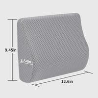 Livtribe Memóriahabos Deréktámasz Párna - Ergonomikus Háttámasz Autóüléshez, Irodai Székhez, Kerekesszékhez, Légáteresztő Huzattal, Szürke 7