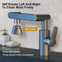 Liwankaqi fekete konyhai csaptelep 3 módú spray fej 1080° forgatható konyha fürdőszoba mixer 6