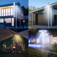 Lixada 128 LED-es napelemes zászlórúd lámpa vízálló 15-25ft 7