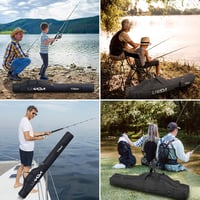 Lixada összecsukható horgászbot táska - 150 cm - army green 7
