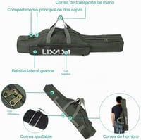 Lixada összecsukható horgászbot táska - 150 cm - army green 2