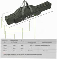 Lixada összecsukható horgászbot táska - 150 cm - army green 3