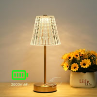 Lixada kristály asztali lámpa LED érintésvezérlés 3 szín arany 5