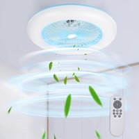 Lixada LED Mennyezeti Ventilátor Távirányítóval Kék 36W Hálószoba Nappali 1