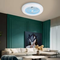 Lixada LED Mennyezeti Ventilátor Távirányítóval Kék 36W Hálószoba Nappali 5