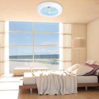 Lixada LED Mennyezeti Ventilátor Távirányítóval Kék 36W Hálószoba Nappali 6