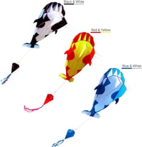 Lixada Óriás Bálna Sárkány 3D Keretmentes Puha Parafoil 215x120cm Fekete-Fehér Tárolótáskával Felnőtt Gyerek 6
