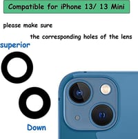 Náhradné sklenené šošovky zadného fotoaparátu LiXiongBao (2 ks) pre iPhone 13 a iPhone 13 Mini s predinštalovaným lepidlom a súpravou na opravu 3
