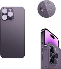 LiXiongBao výmena zadného skla pre iPhone 14 Pro 6,1 palca so súpravou na opravu zadného krytu, tmavofialová farba 3