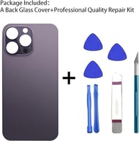 LiXiongBao výmena zadného skla pre iPhone 14 Pro 6,1 palca so súpravou na opravu zadného krytu, tmavofialová farba 4