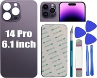 LiXiongBao výmena zadného skla pre iPhone 14 Pro 6,1 palca so súpravou na opravu zadného krytu, tmavofialová farba 1