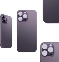 LiXiongBao výmena zadného skla pre iPhone 14 Pro 6,1 palca so súpravou na opravu zadného krytu, tmavofialová farba 2