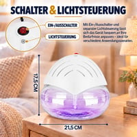 Lixstyea Odorizant și Purificator de aer 2 în 1 cu ionizator, întrerupător independent, difuzor de arome, până la 60 m², pentru camere de fumat, sufragerii, birouri, sub 40 dB 2