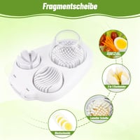 Lixstyea krájač na vajíčka 3 v 1 z nehrdzavejúcej ocele s krytom, krájač na jahody, multifunkčný kuchynský krájač s 2 čistiacimi kefkami, na zeleninu a ovocie 4