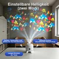 Lixstyea LED projektor s hviezdnou oblohou a oceánom, 360° rotácia, statický/dynamický režim, nastaviteľný jas, USB-C, do detskej izby a spálne 6