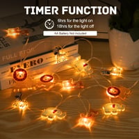 Ghirlandă luminoasă cu animale Liyade, 2,2 m, 12 LED-uri, alb cald, cu temporizator, decorațiune luminoasă 3