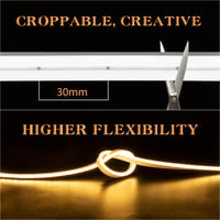 Liyade LED traka toplo bijela 3 m 12V podesiva neon LED traka 3000K IP65 vodootporna silikonska fleksibilna svjetlosna traka s napajanjem i kontrolerom za unutarnju i vanjsku upotrebu 5