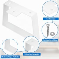 Picioare metalice pentru mobilă LiYiJiKeJi în formă de trapez, 35,7 cm, alb, 2 buc. - picioare pentru masă, noptieră, măsuță de cafea, dulap 4