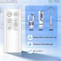 Lizoak diaľkový ovládač pre čističku vzduchu Dyson – AM07/AM06/AM08 – biely/Opulent Garden – 10-tlačidlový – infračervený – bez nutnosti programovania 5