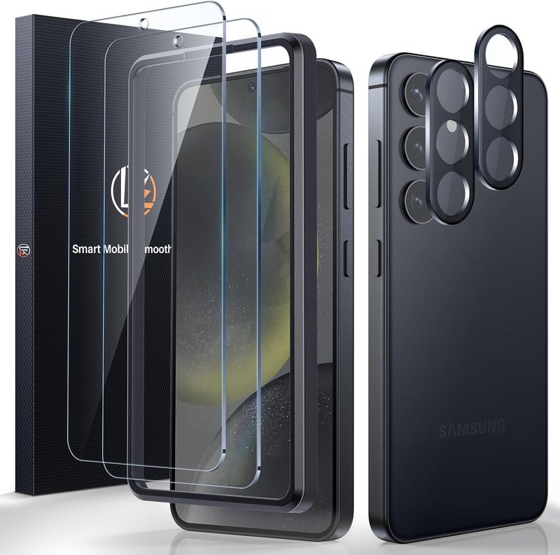 LK Samsung Galaxy S24 edzett üveg kijelzővédő + kameravédő szett (2+2 db)
