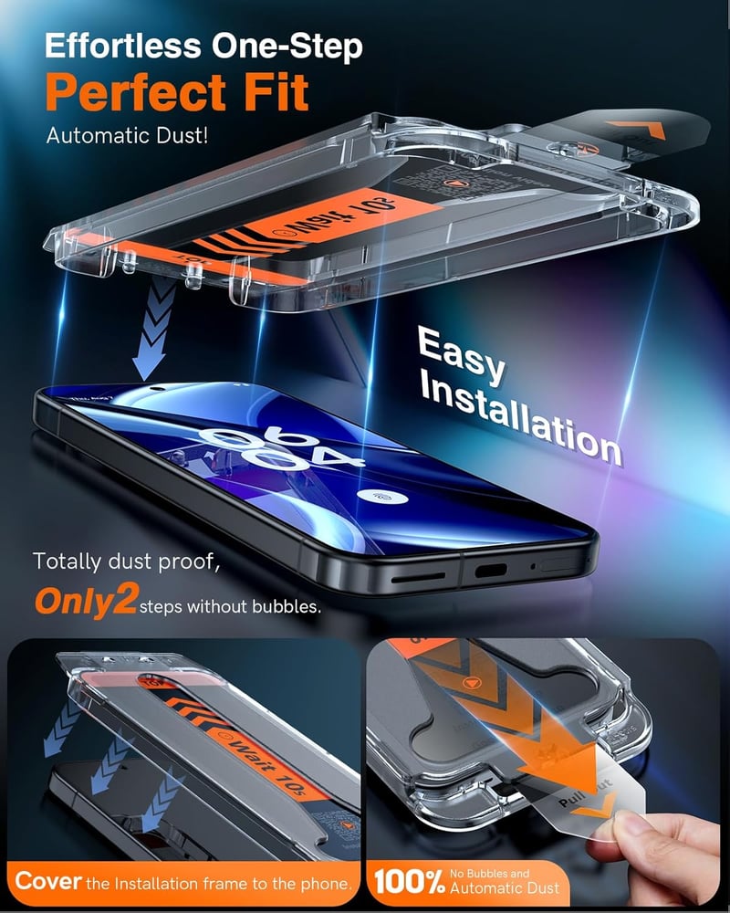 LK Tempered Glass képernyővédő Google Pixel 10 és Pixel 9 készülékhez, 2 db, teljes fedés - Google Pixel 10/9, transparent