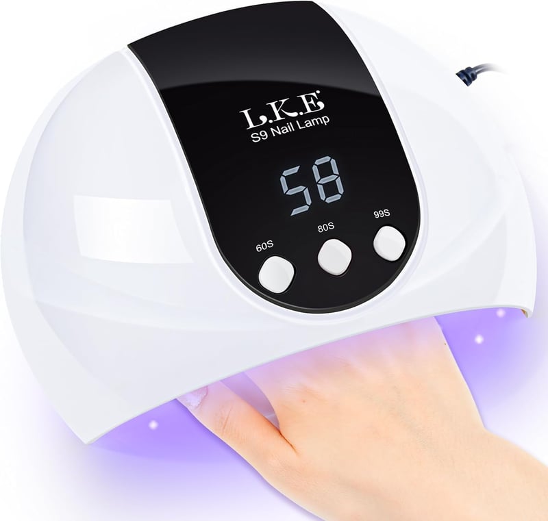 LKE UV Lámpa Műkörömhöz - 54W LED Körömszárító 3 Időzítővel, LCD Kijelzővel és Autó Érzékelővel - Minden UV Zselé Lakhoz, Kezdőknek és Profi