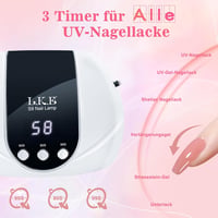 LKE UV Lámpa Műkörömhöz - 54W LED Körömszárító 3 Időzítővel, LCD Kijelzővel és Autó Érzékelővel - Minden UV Zselé Lakhoz, Kezdőknek és Profi 3
