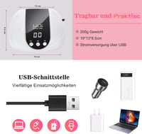 LKE UV Lámpa Műkörömhöz - 54W LED Körömszárító 3 Időzítővel, LCD Kijelzővel és Autó Érzékelővel - Minden UV Zselé Lakhoz, Kezdőknek és Profi 6