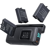 Încărcător rapid llano AC3 30W cu 3 acumulatori de 1950 mAh pentru camerele DJI Osmo Action 6/5 Pro/4/3 și Osmo 360, încărcare PD cu trei sloturi, afișaj LED 1