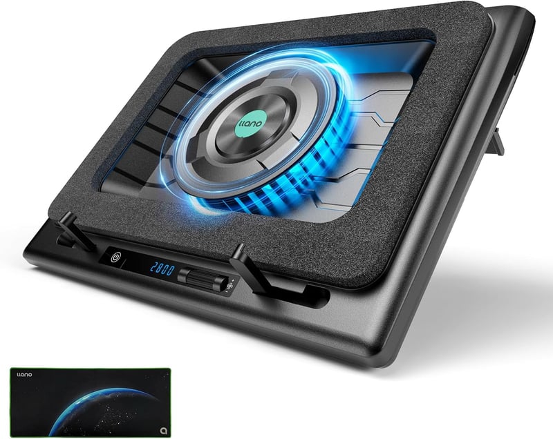 llano Gaming Laptop Cooler 15-19 hüvelykes notebookhoz USB 3 porttal