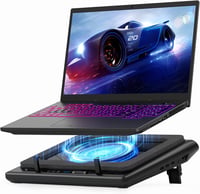llano Gaming laptop hűtőpad 14 cm extra nagy ventilátorral, fekete, 15-19 col, 3 port USB hub, záró hab, RGB nélkül 1