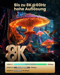 Prepínač Llano HDMI 2.1, 4 v 1, 8K@60Hz, 4K@120Hz, audio extraktor, optický a 3,5 mm výstup, SPDIF 7.1Ch, 48 Gb/s, kompatibilný s PS4/PS5 a Xbox 3