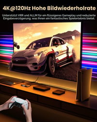 Prepínač Llano HDMI 2.1, 4 v 1, 8K@60Hz, 4K@120Hz, audio extraktor, optický a 3,5 mm výstup, SPDIF 7.1Ch, 48 Gb/s, kompatibilný s PS4/PS5 a Xbox 4
