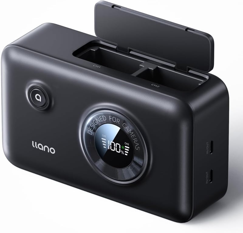 llano LP-E6NH 12400mAh Gyors Töltő Canon EOS R5 R6 5D 6D 60D 70D 80D USB-C PD